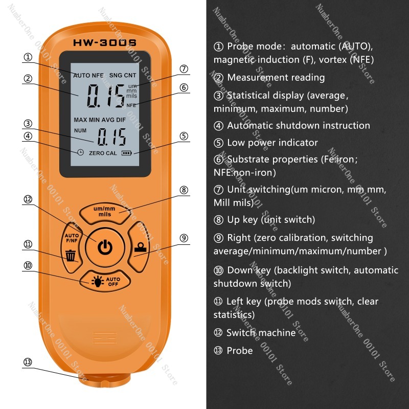 Hw-300s coating thickness gaug - Paint Thickness Gauge review and price